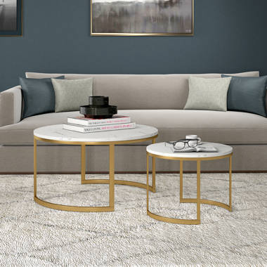 Wayfair gold deals glass coffee table